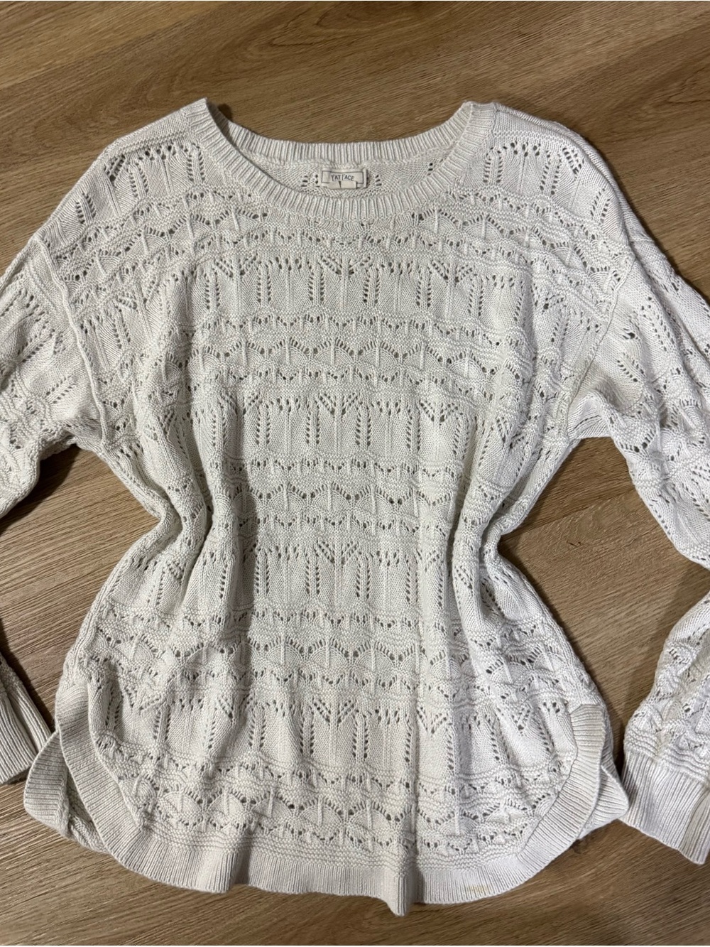 Fat Face Cream Crewneck Sweater Size 10